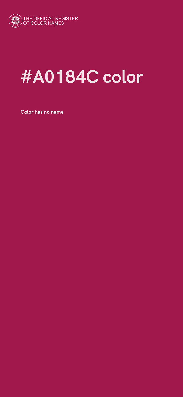 #A0184C color image