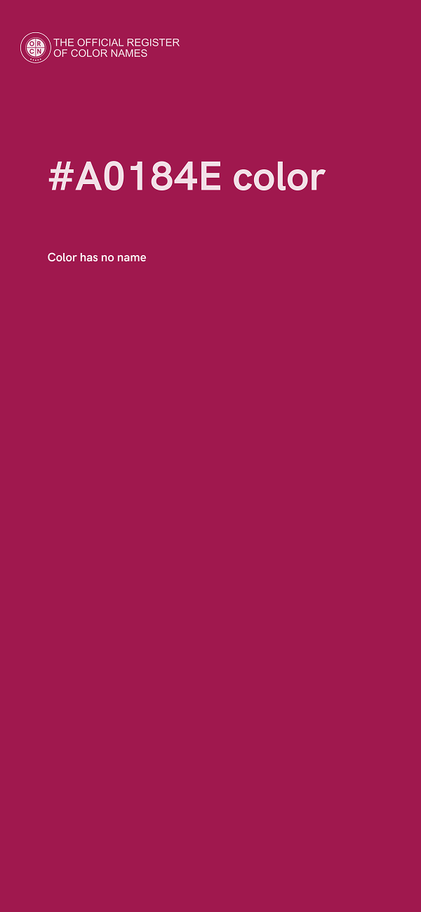 #A0184E color image