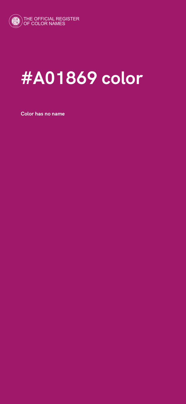 #A01869 color image