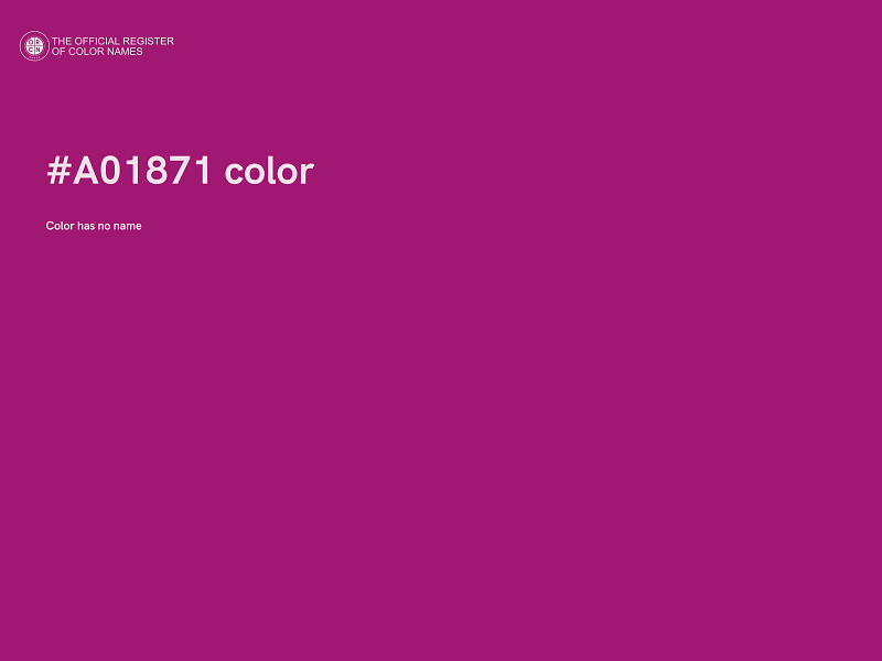 #A01871 color image