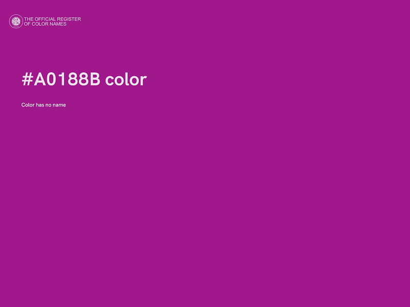 #A0188B color image