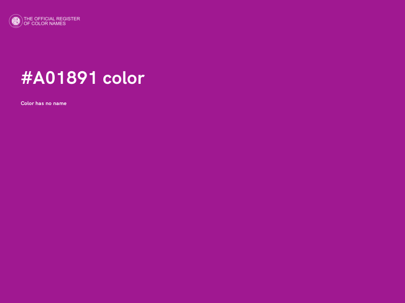 #A01891 color image