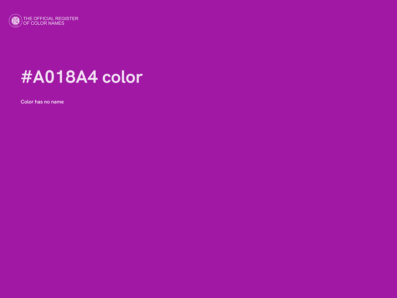 #A018A4 color image