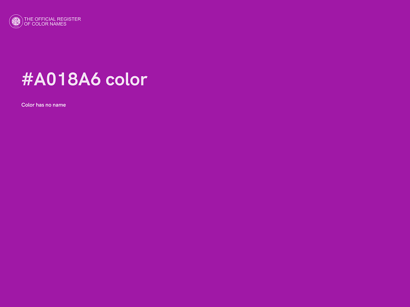 #A018A6 color image