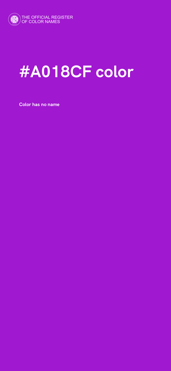 #A018CF color image