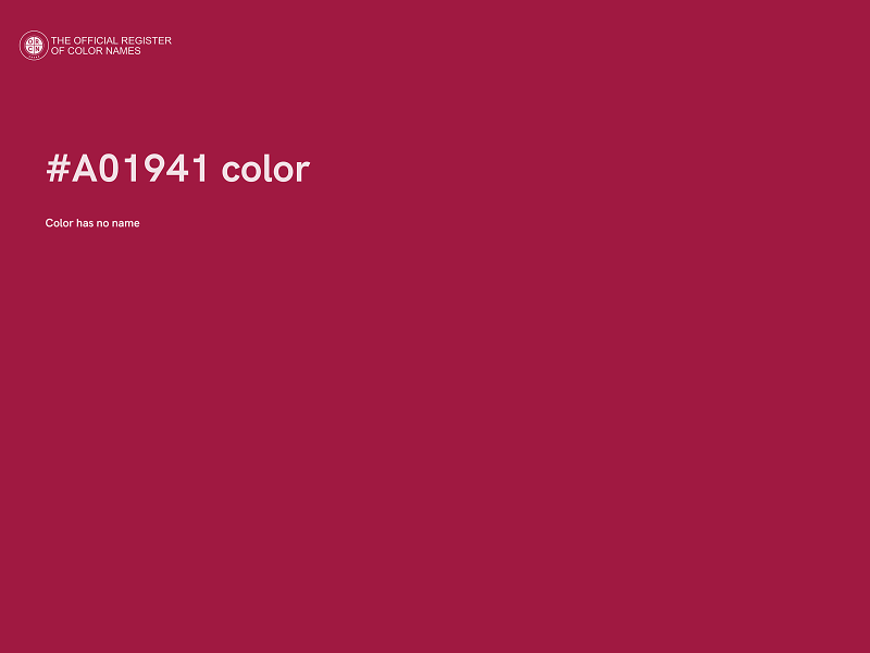 #A01941 color image