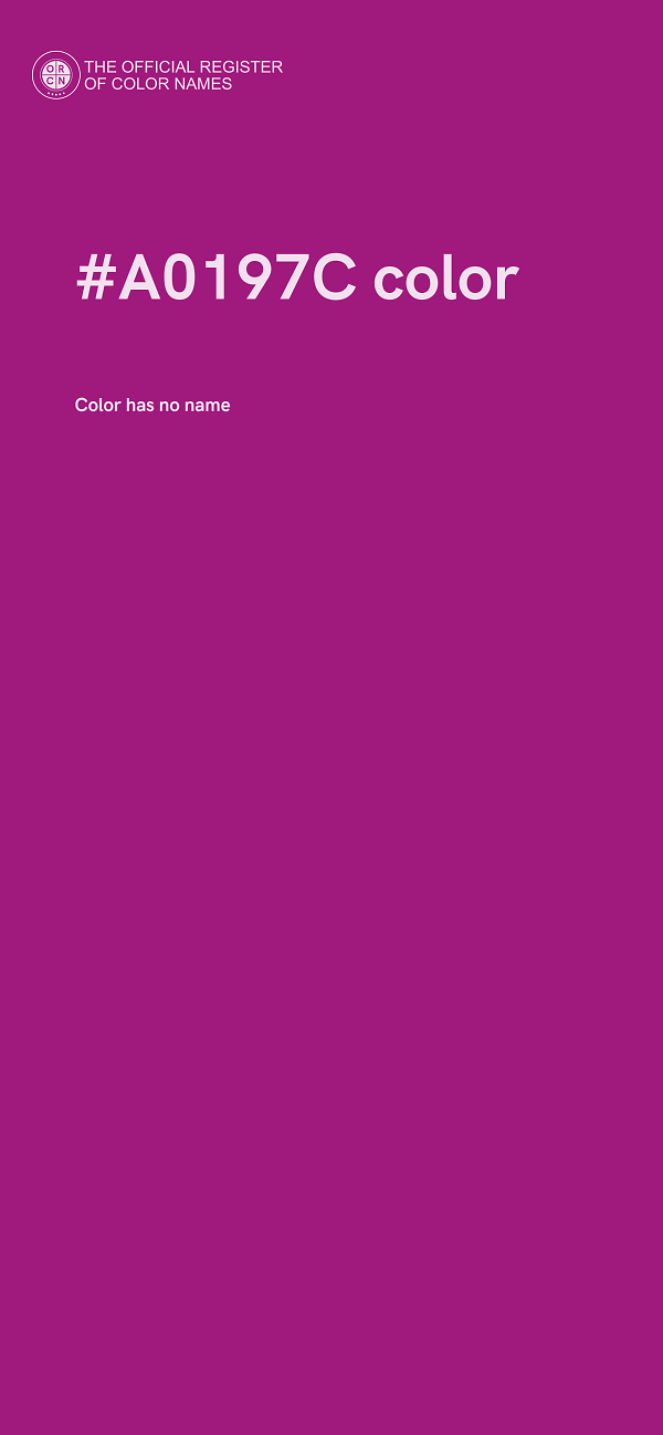 #A0197C color image