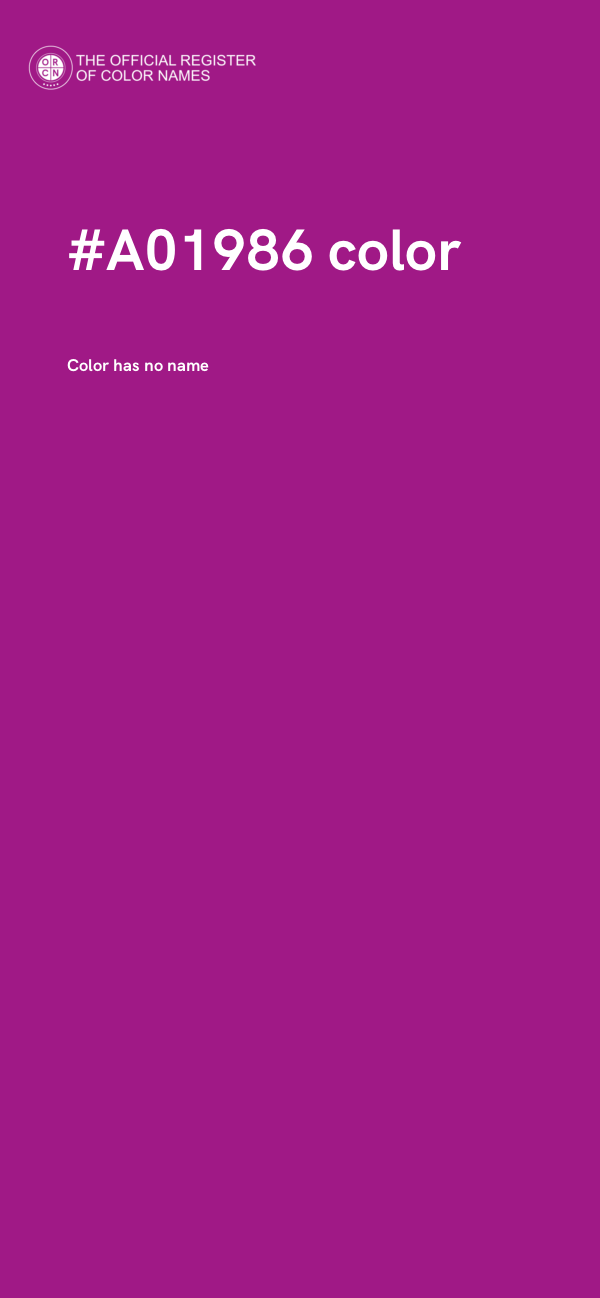 #A01986 color image