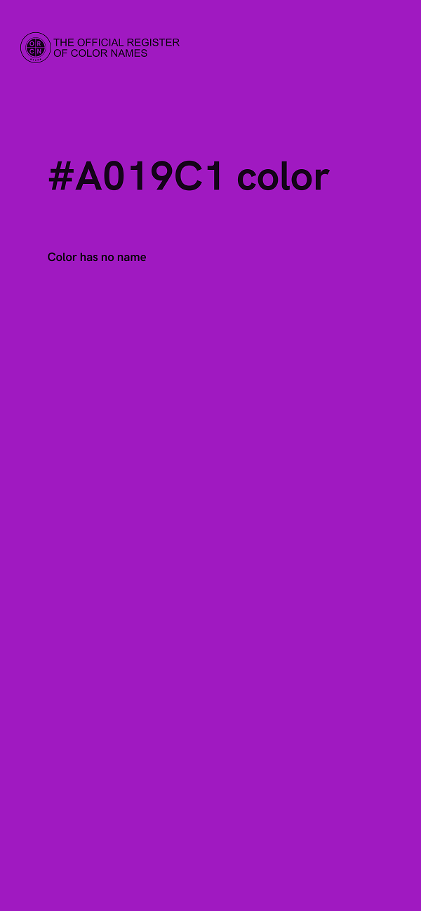 #A019C1 color image