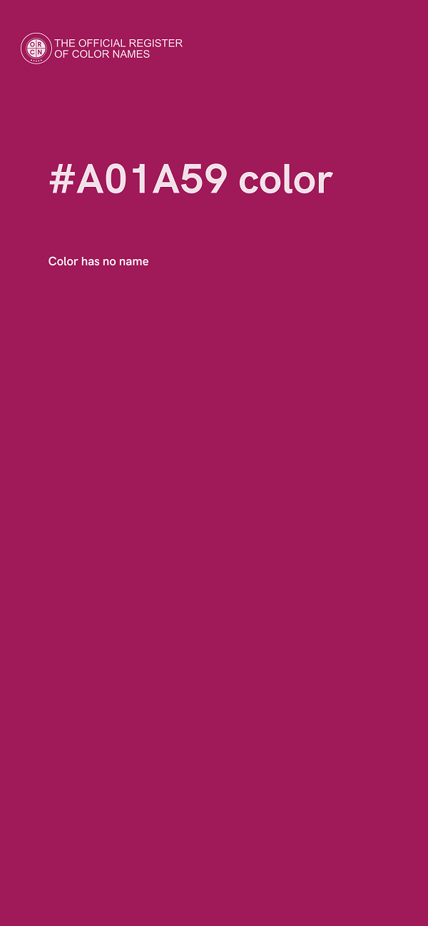 #A01A59 color image