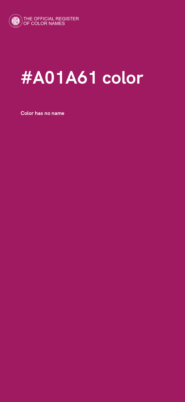 #A01A61 color image