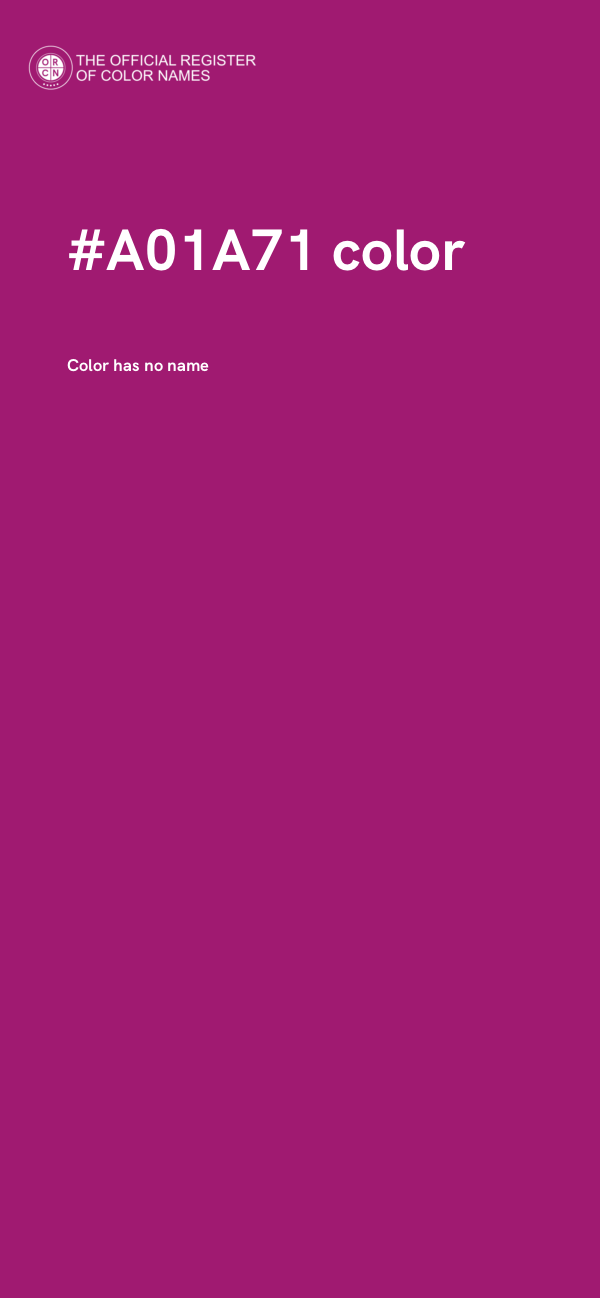 #A01A71 color image