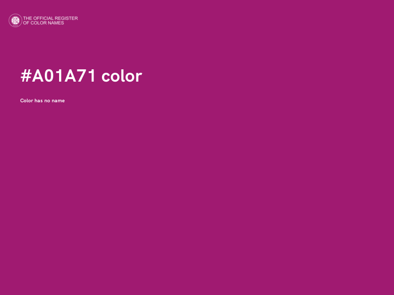#A01A71 color image