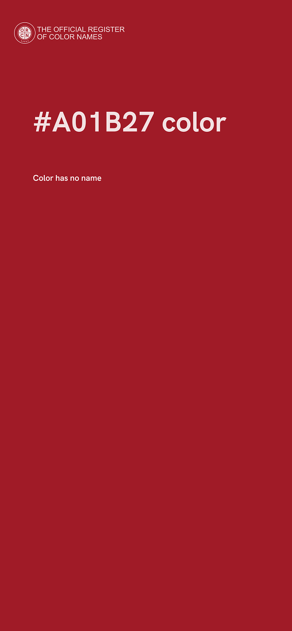 #A01B27 color image