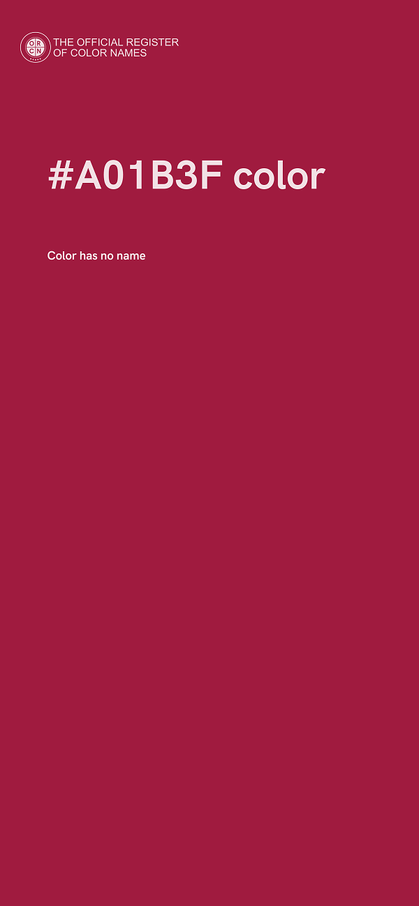 #A01B3F color image