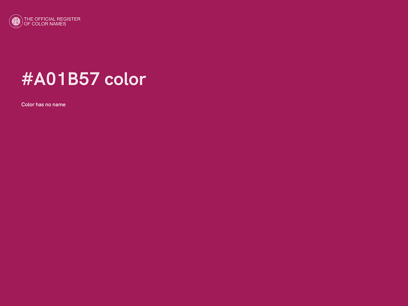 #A01B57 color image