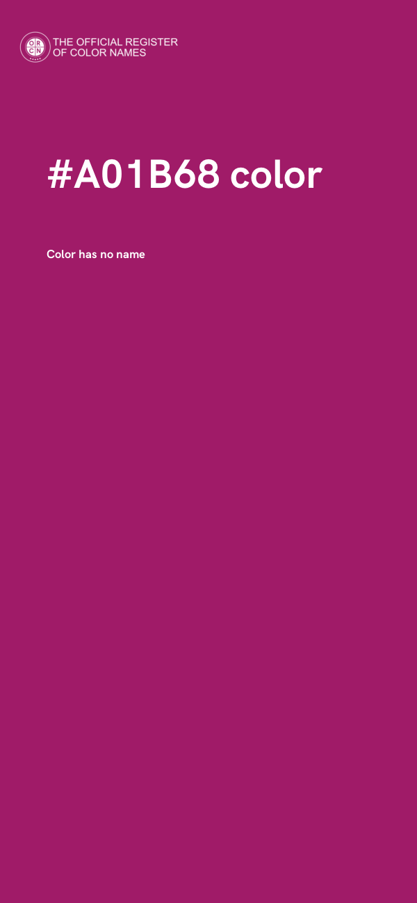 #A01B68 color image