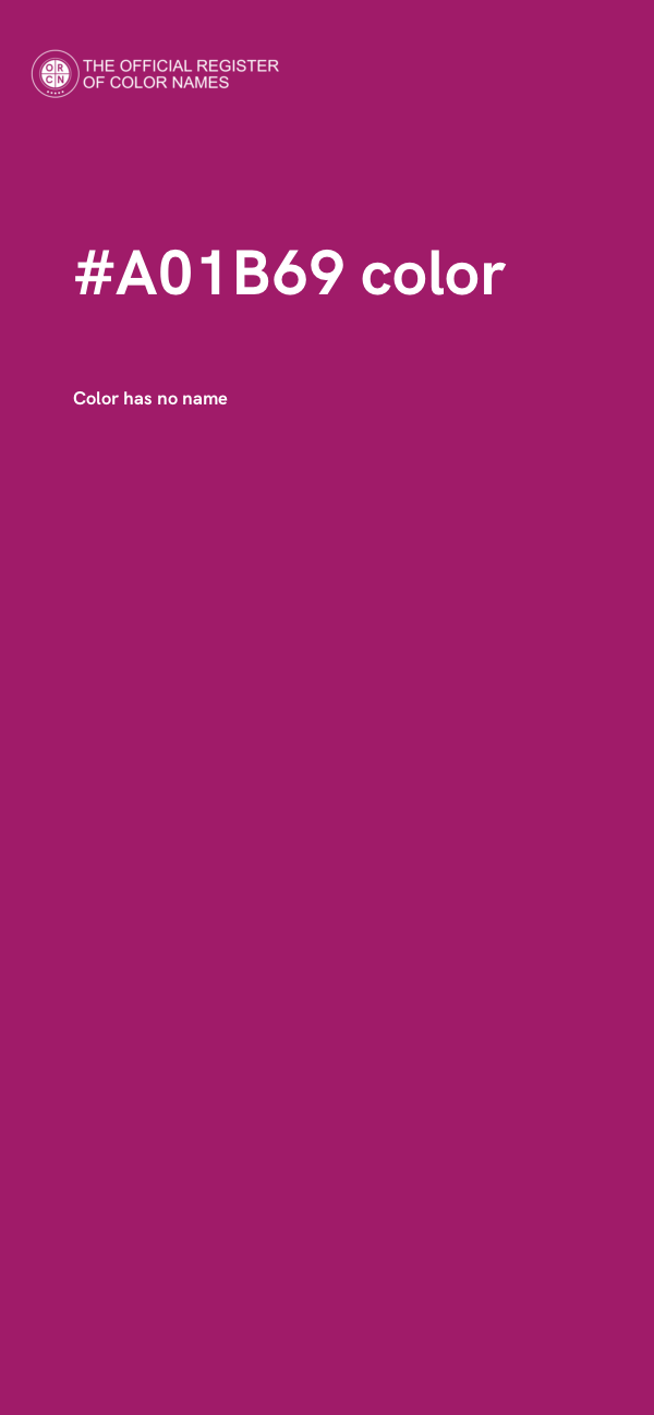 #A01B69 color image