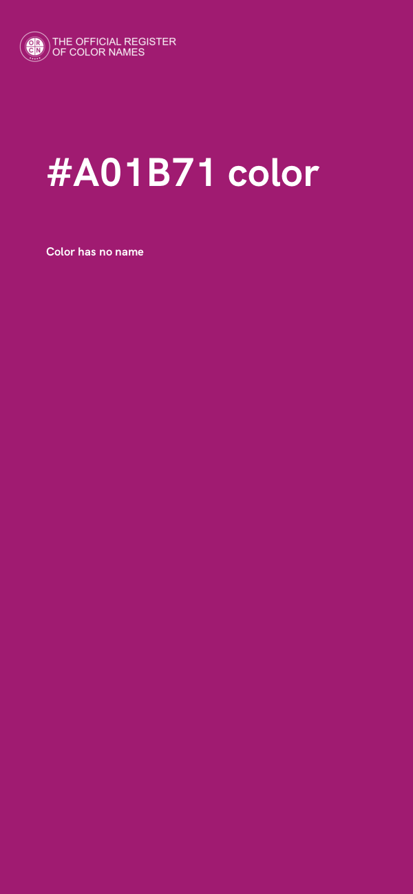 #A01B71 color image