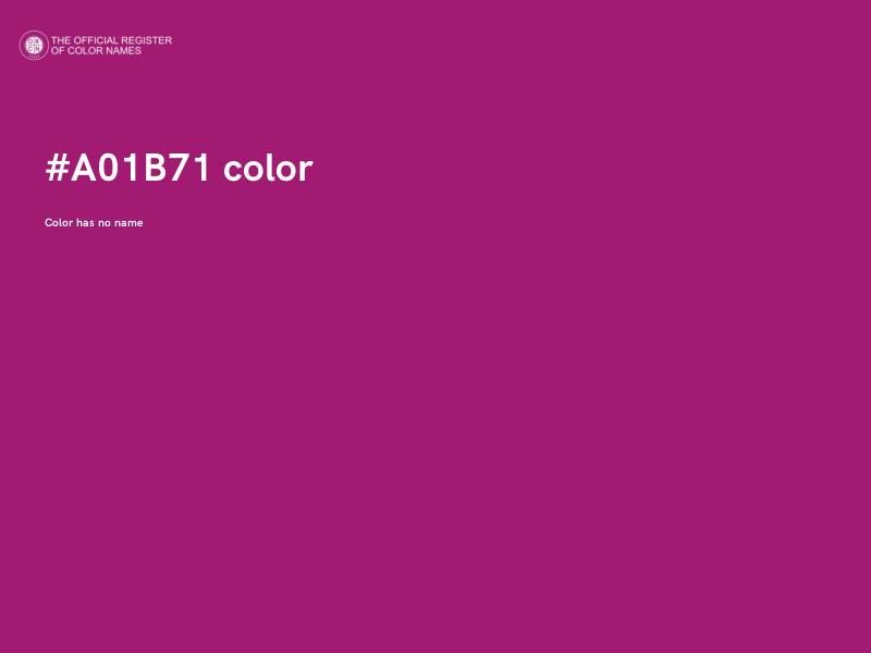 #A01B71 color image