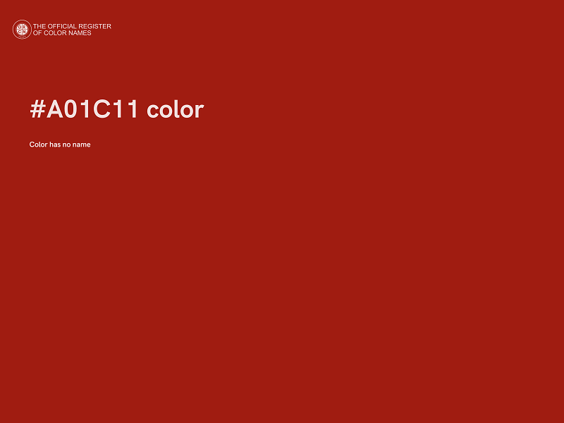 #A01C11 color image