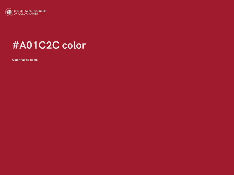 #A01C2C color image