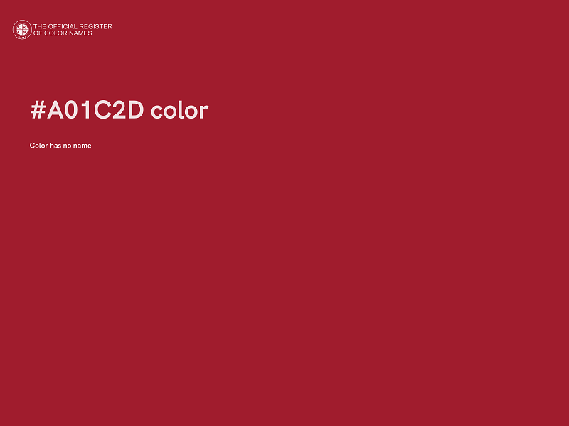 #A01C2D color image