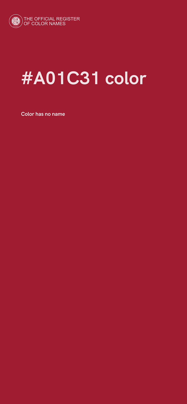 #A01C31 color image