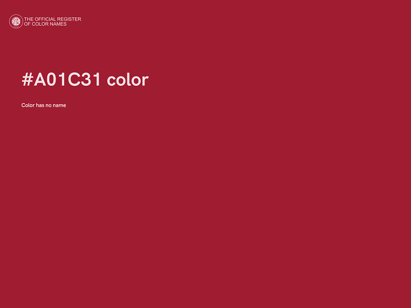 #A01C31 color image