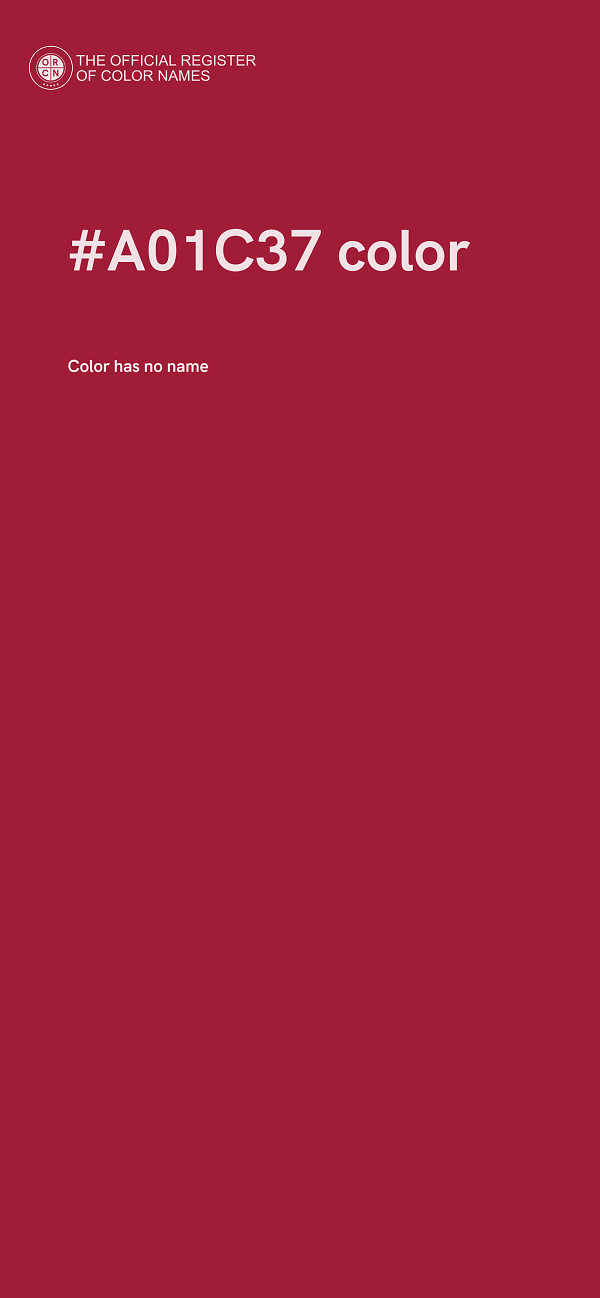 #A01C37 color image