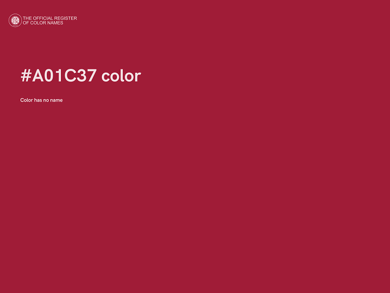 #A01C37 color image