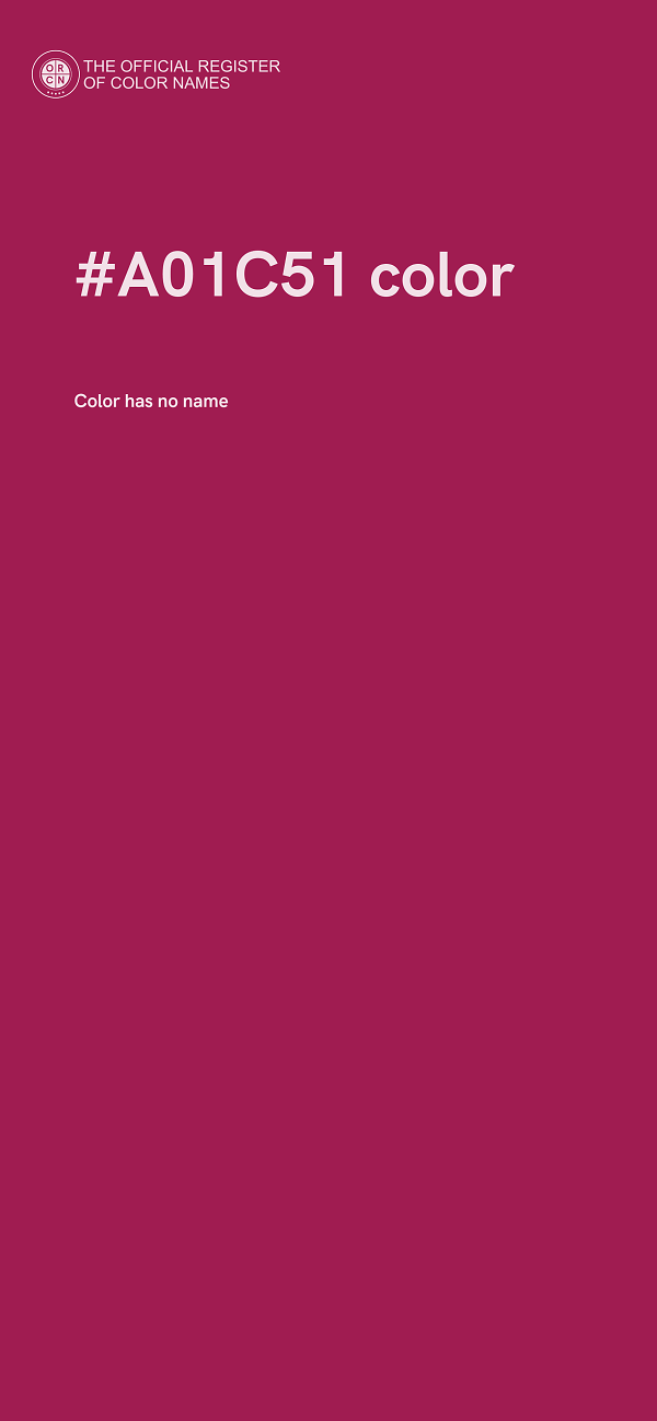 #A01C51 color image