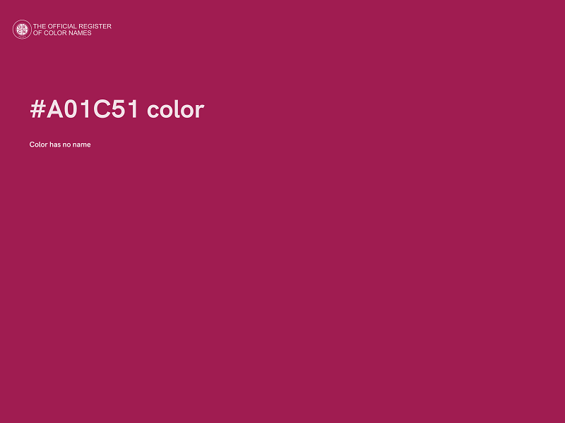 #A01C51 color image