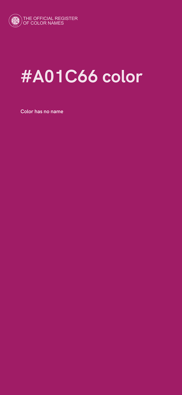 #A01C66 color image