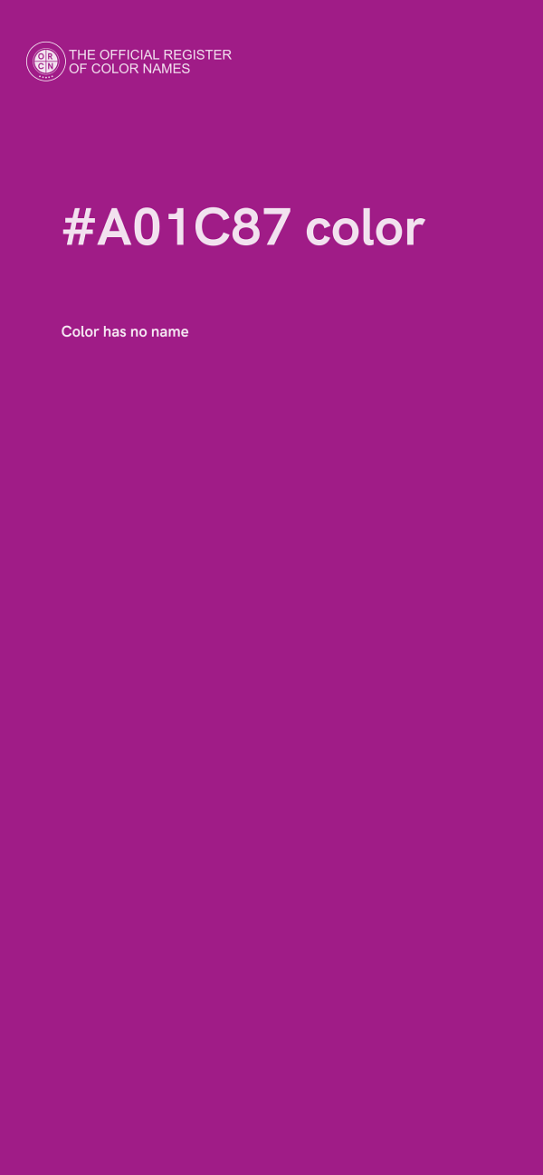 #A01C87 color image