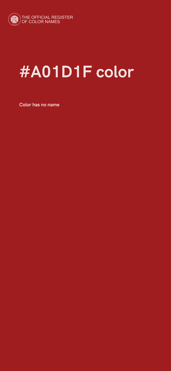 #A01D1F color image