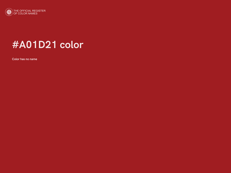 #A01D21 color image