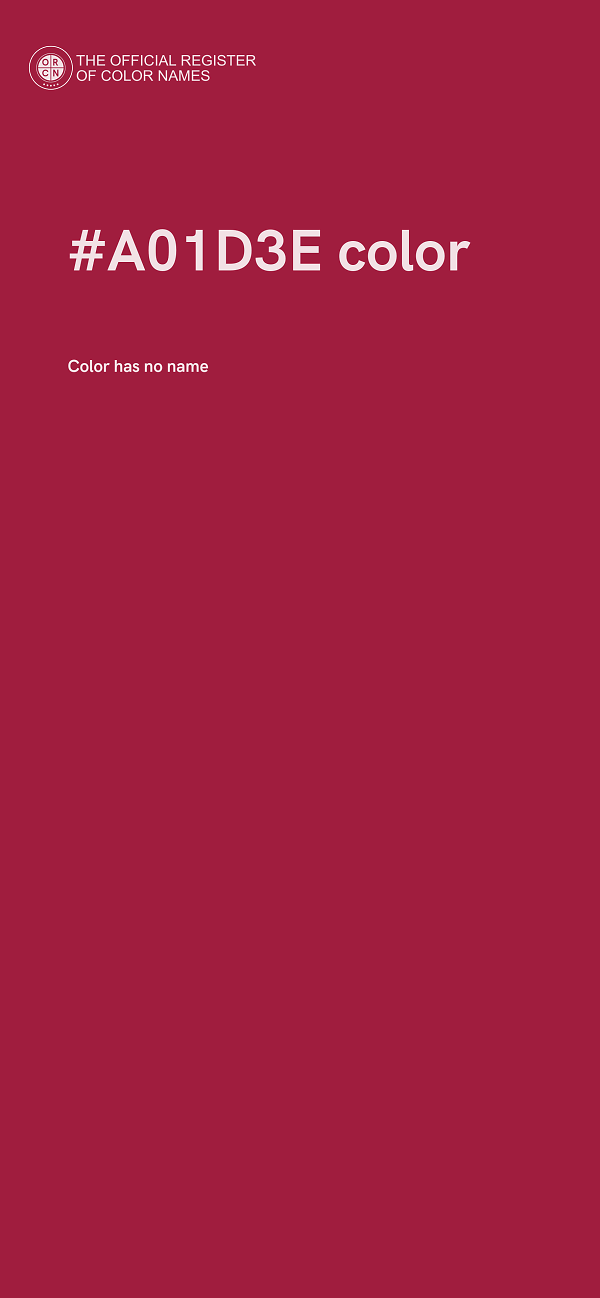 #A01D3E color image