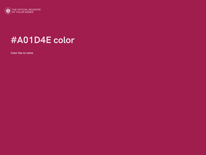 #A01D4E color image