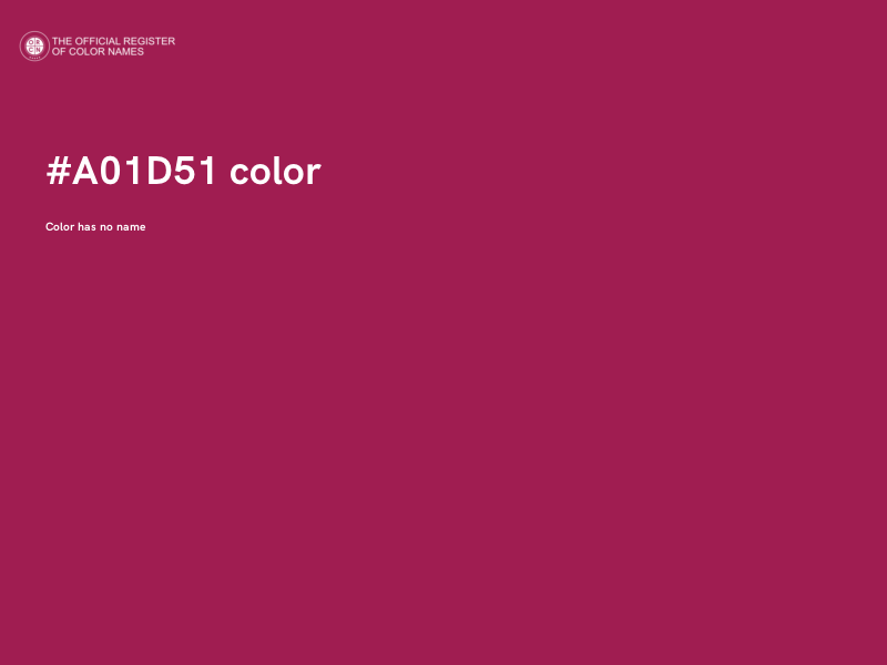 #A01D51 color image