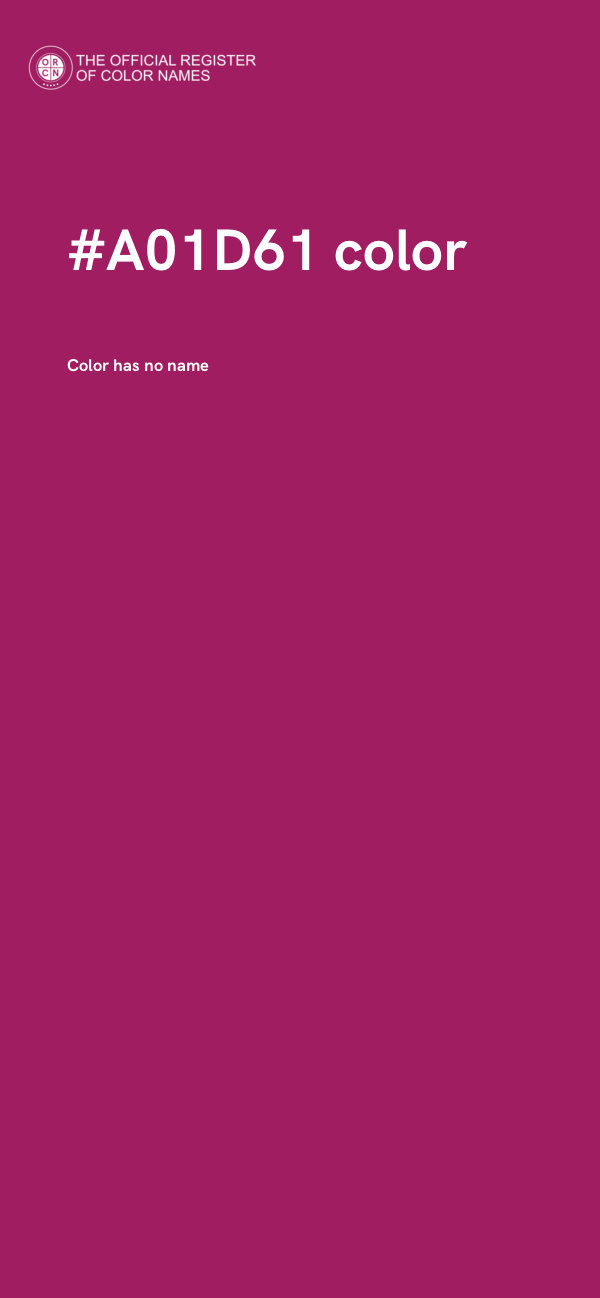 #A01D61 color image