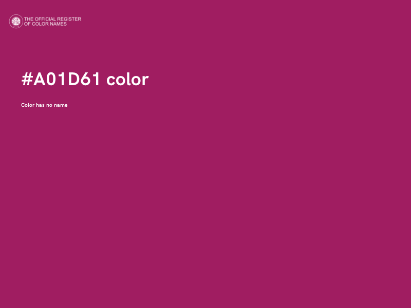 #A01D61 color image