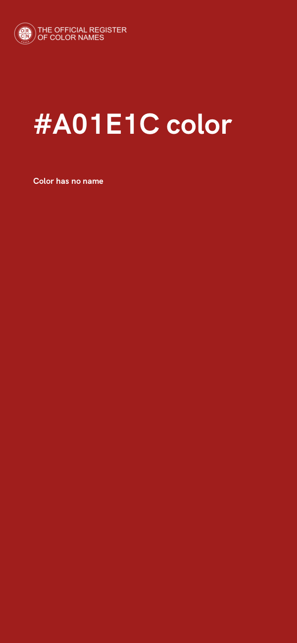 #A01E1C color image