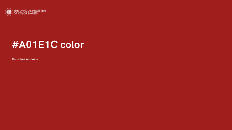 #A01E1C color image