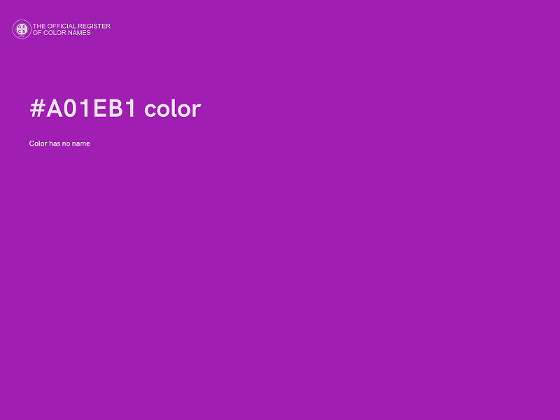 #A01EB1 color image