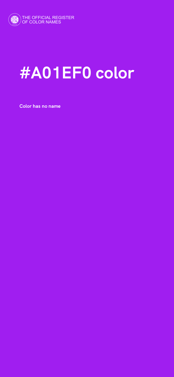 #A01EF0 color image