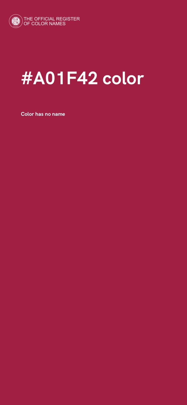 #A01F42 color image