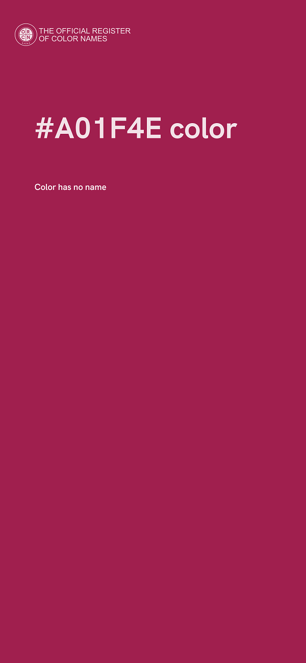 #A01F4E color image