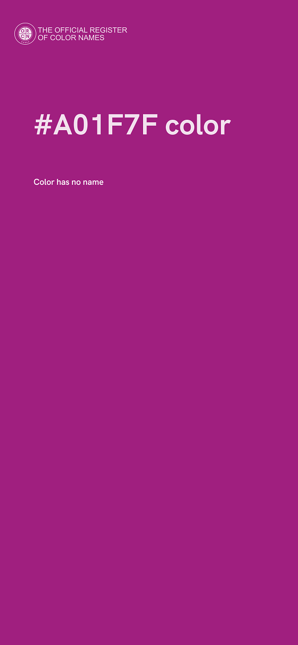#A01F7F color image
