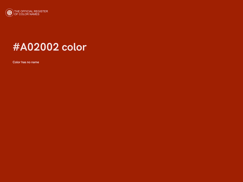 #A02002 color image